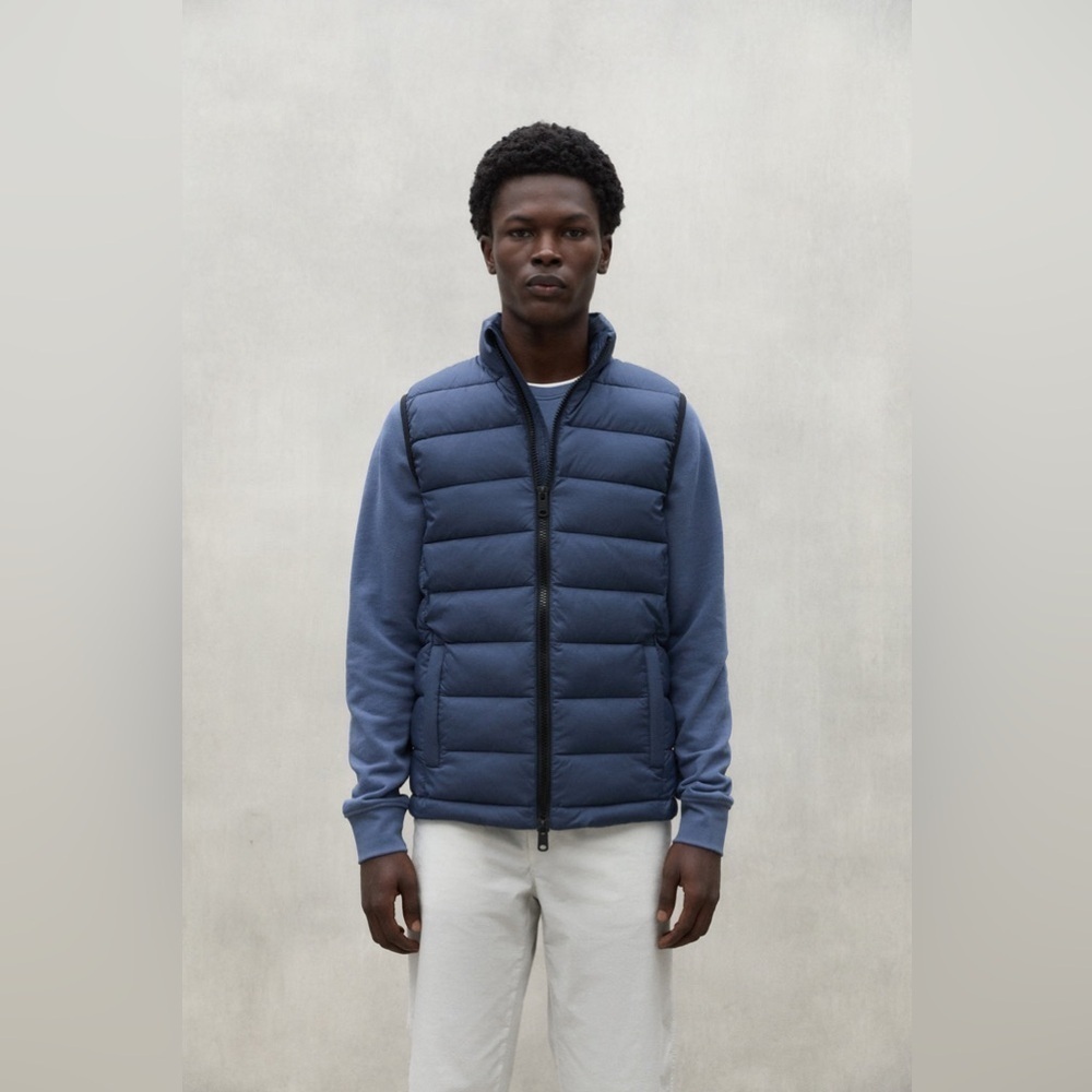 Ecoalf Blue Moritz Waistcoat/Vest- Size Medium